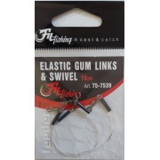 Fil fishing Elastic gum links & swivel